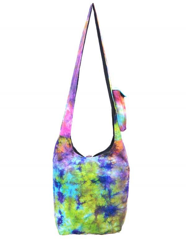 Round Tie Dye Cotton Bohemian Hippie Boho Crossbody Hobo Bag
