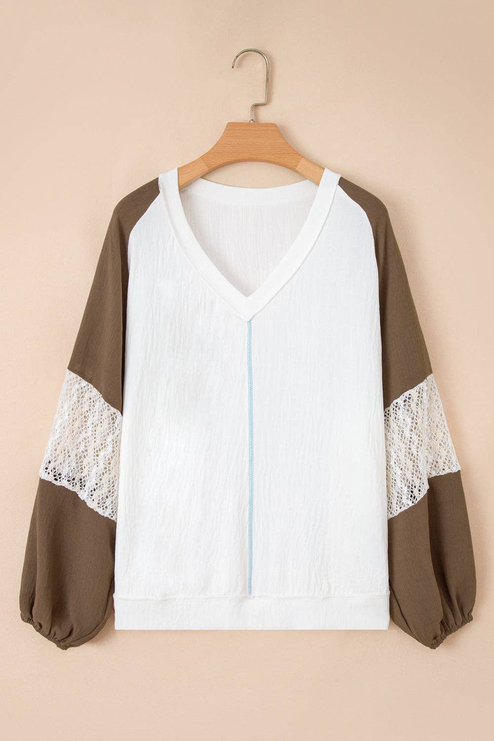 Julietta Patchwork Balloon Sleeve PLUS Blouse