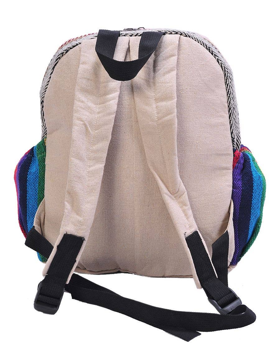 Elephant Printed Bohemian Hippie Boho Hemp Backpack
