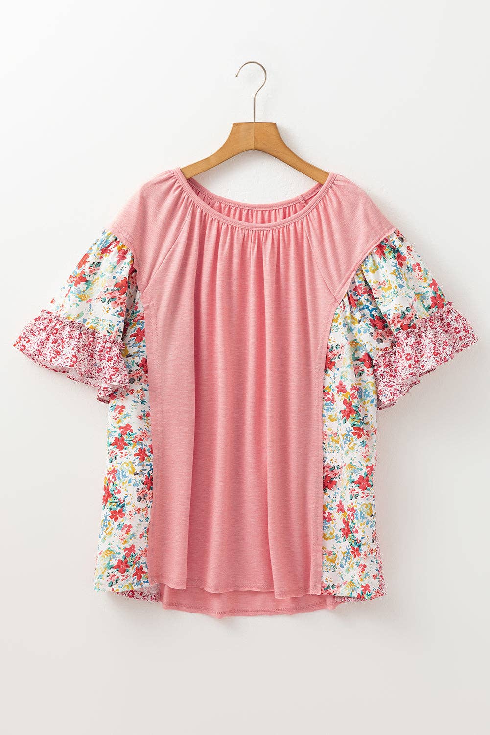 Lacey Ruffled Short Sleeve PLUS Blouse